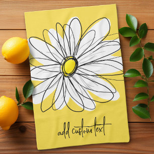 Paño De Cocina Daisy Caprichosa con Texto Personalizado y puede e