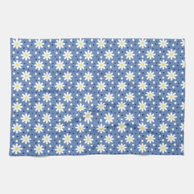 Paño De Cocina daisy dots blue (Horizontal)