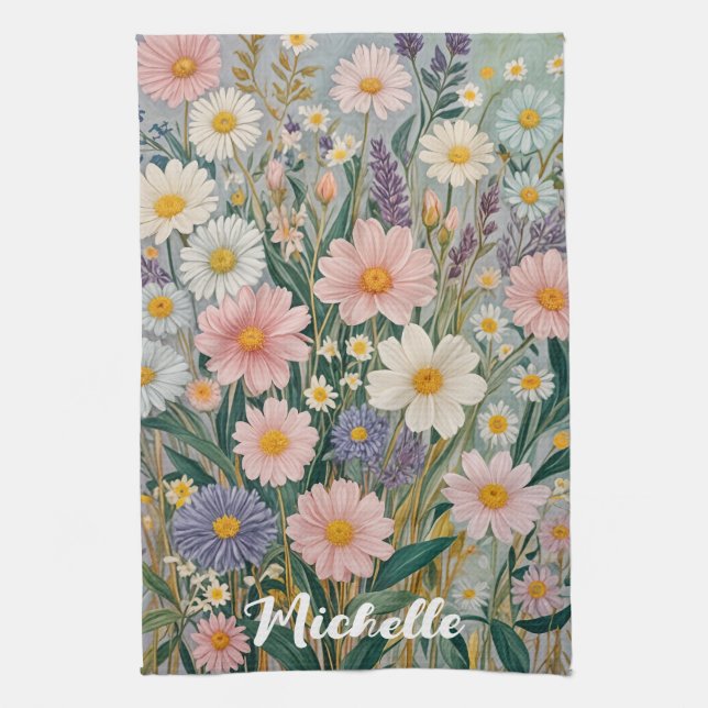 Paño De Cocina Daisy Dreamscape Personalizado (Vertical)