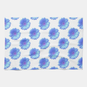 Paño De Cocina Daisy gerbera azul