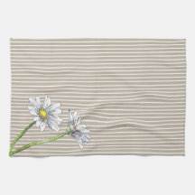 Dalia Floral Acuarela de Rayas Beige