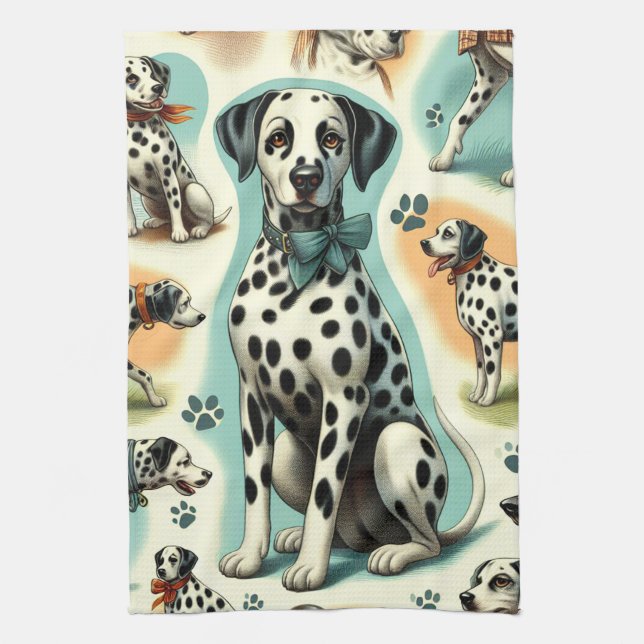Paño De Cocina Dalmatiano sin foco (Vertical)