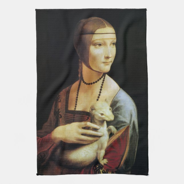 Paño De Cocina Dama con un armiño de Leonardo da Vinci (Vertical)