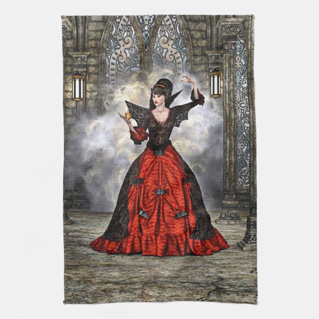 Paño De Cocina Dama vampiro (Vertical)