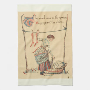 Paño De Cocina Dama Vintage Bonita