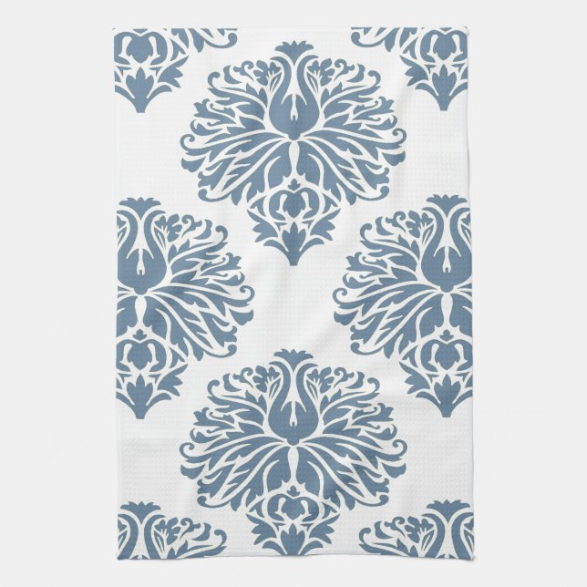 Paño De Cocina Damasco Gray Elegant Francés (Vertical)