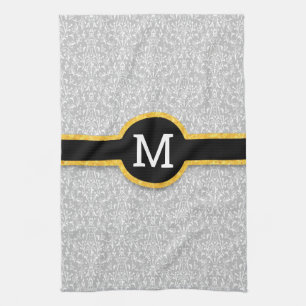 Paño De Cocina Damasco monograma personalizado