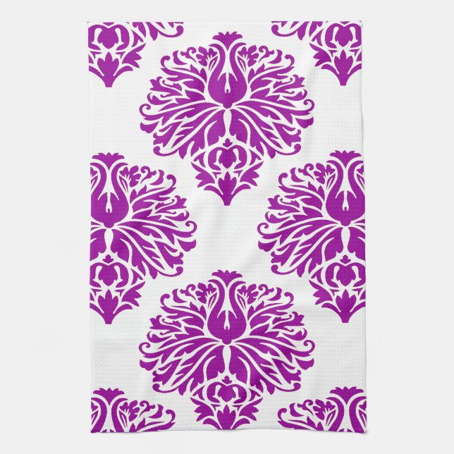 Paño De Cocina Damasco Purple Elegant (Vertical)