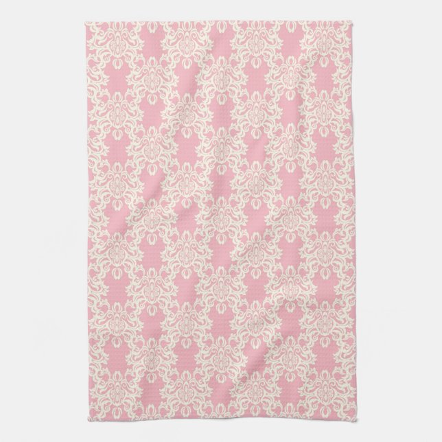 Paño De Cocina Damasco retro floral (Vertical)