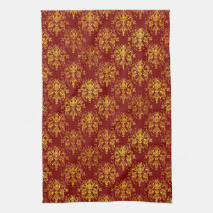 Paño De Cocina Damasco rico del día de fiesta