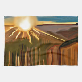 Paño De Cocina Danza del arte abstracto de Cacti