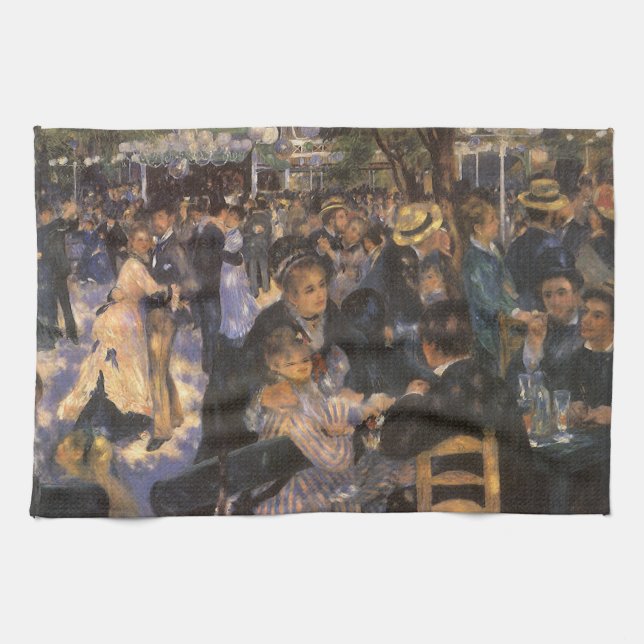 Paño De Cocina Danza en Le Moulin de la Galette por Pierre Renoir (Horizontal)