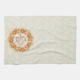 Paño De Cocina Dar las gracias marco de calabaza