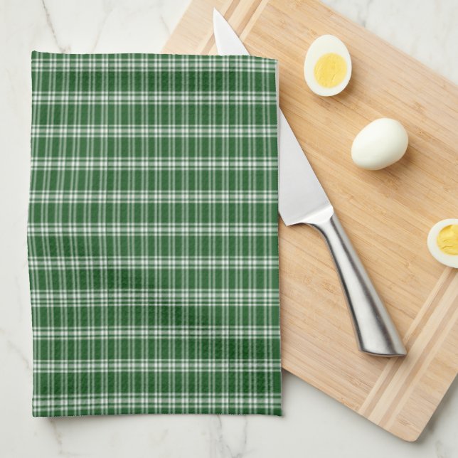 Paño De Cocina Dark Green Plaid (Doblado Cuarto)