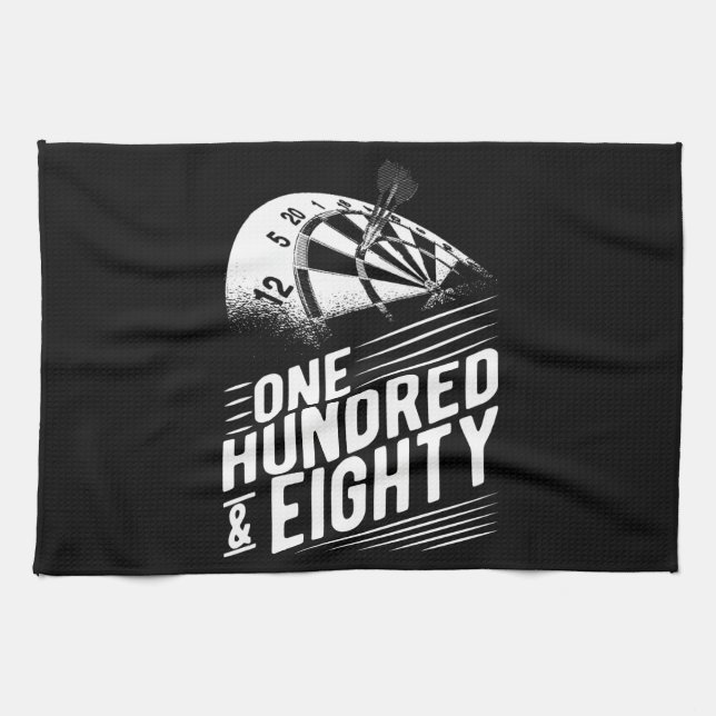 Paño De Cocina Dart Player 180 Dart Men Retro Dartboard (Horizontal)