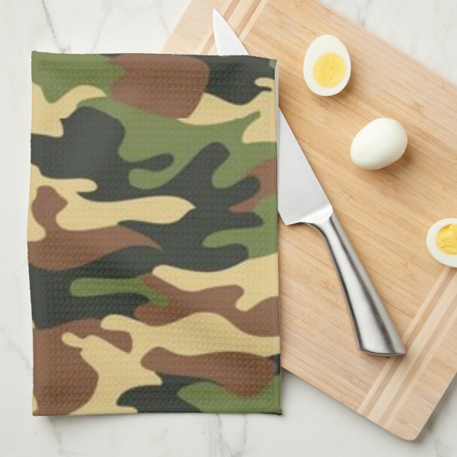 Paño De Cocina de camuflaje (Doblado Cuarto)