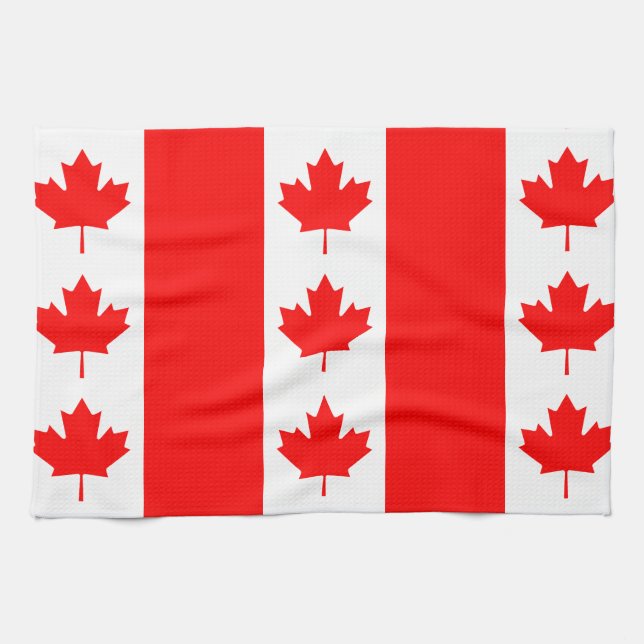Paño De Cocina ¡De Canadá de la bandera canadiense oh Canadá (Horizontal)