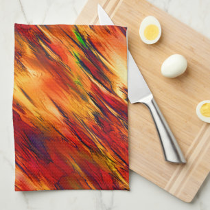 Paño De Cocina De rojo a naranja, un poco verde