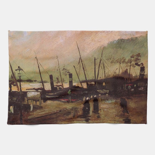 Paño De Cocina De Ruijterkade en Amsterdam de Vincent van Gogh (Horizontal)