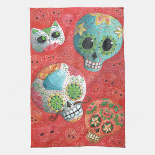 Paño De Cocina De tres días de los cráneos muertos