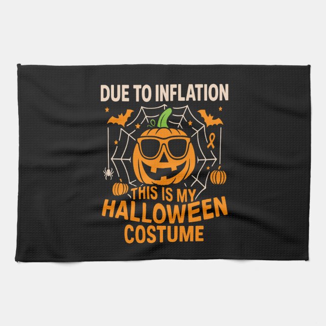 Paño De Cocina Debido a la inflación esta es mi Halloween (Horizontal)