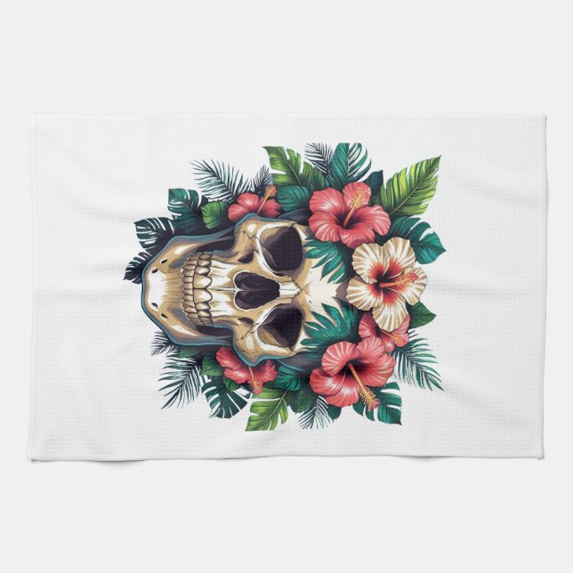 Paño De Cocina Decadencia tropical: sangre y huesos (Horizontal)