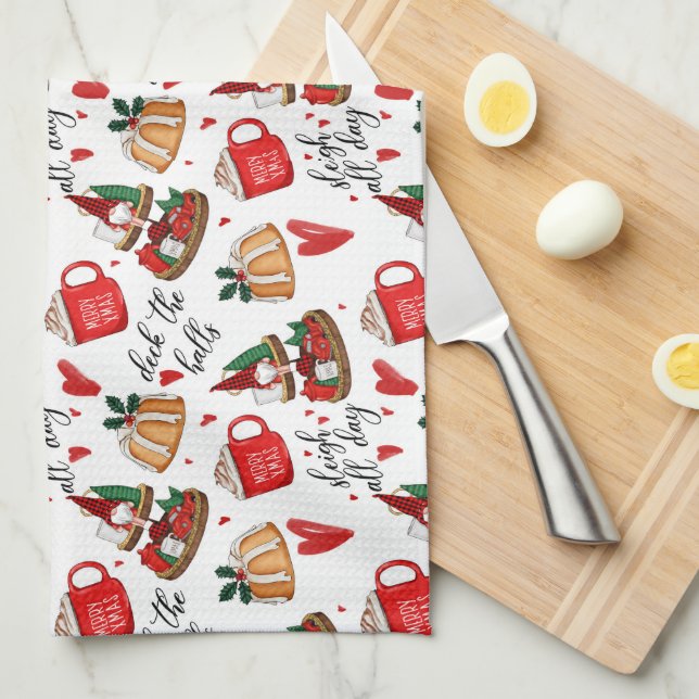 Paño De Cocina Deck The Halls (Doblado Cuarto)