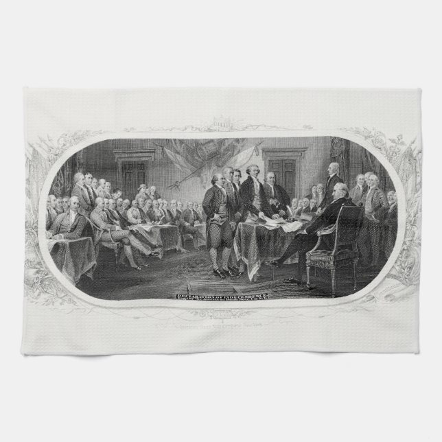 Paño De Cocina Declaración de Independencia: Billete de 2 dólares (Horizontal)