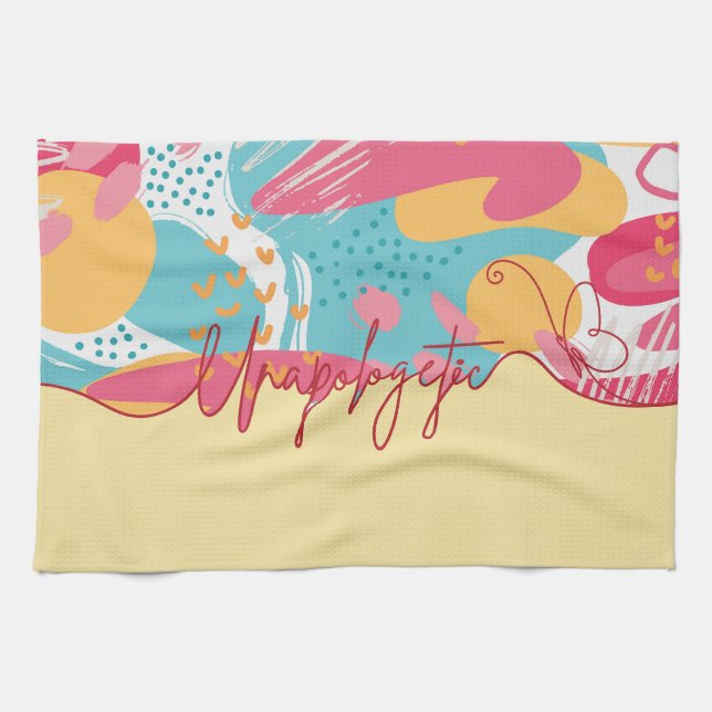 Paño De Cocina Declaración Femenina Audaz e Inquebrantable (Horizontal)