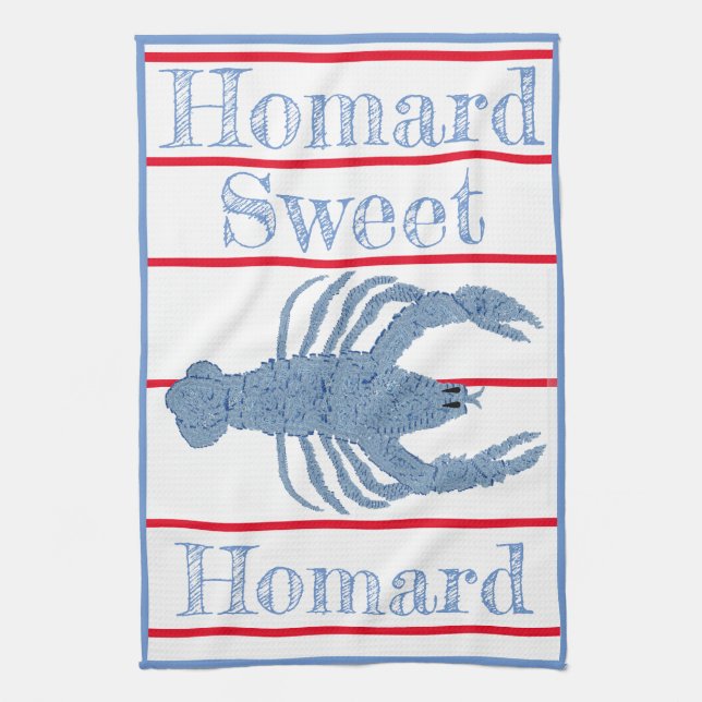 Paño De Cocina Decoración de baloncesto de langosta Topiary Ginge (Vertical)