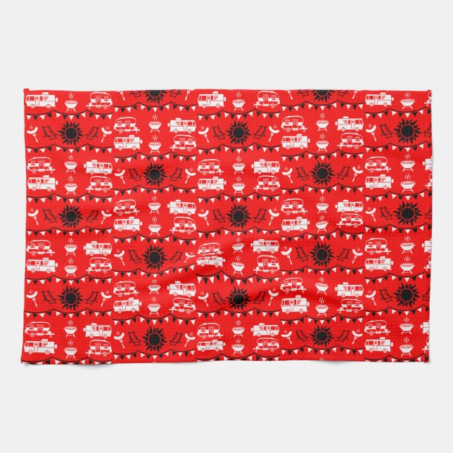 Paño De Cocina Decoración de camping de caravana (Horizontal)