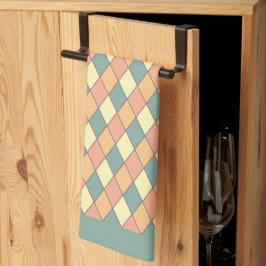 Paño De Cocina Decoración de cocina retro diamante harlequin past