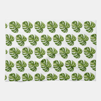 Paño De Cocina Decoración de cocina tropical Monstera Albo