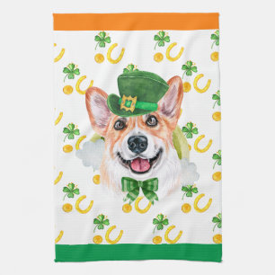 Paño De Cocina Decoración de Hogar de Vacaciones de Corgi Día de 