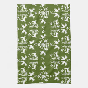 Paño De Cocina Decoración Otomi Mexicana