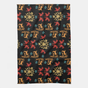 Paño De Cocina Decoración Otomi Mexicana