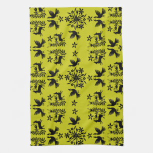 Paño De Cocina Decoración Otomi Mexicana