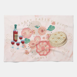 Paño De Cocina Decorativo de la Pascua Vintage Seder Kosher Pesac