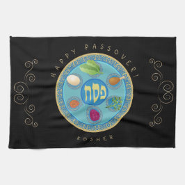 Paño De Cocina Decorativo de la Pascua Vintage Seder Kosher Pesac