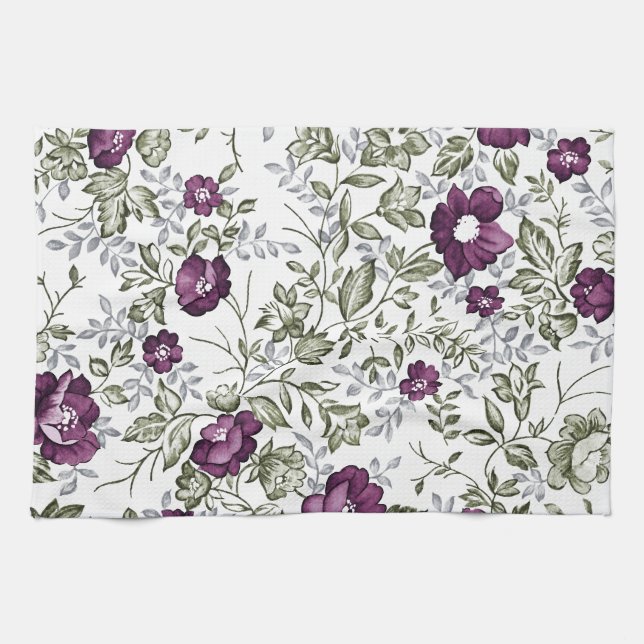 Paño De Cocina Deep Purple floral (Horizontal)