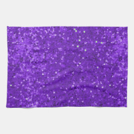 Paño De Cocina Deep Purple Glam Faux Glitter Pattern