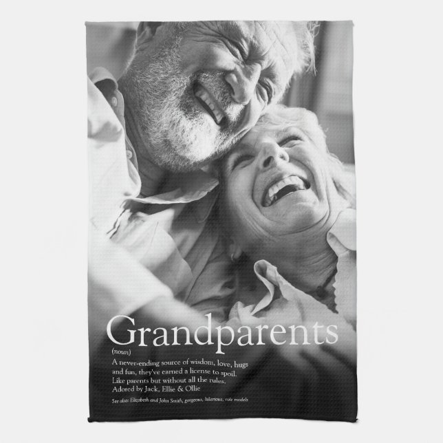 Paño De Cocina Definición de abuelos de fotografía divertida mode (Vertical)