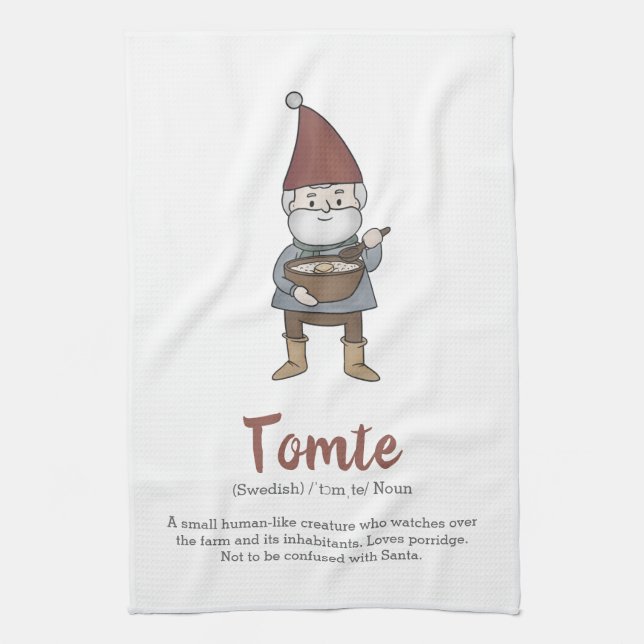 Paño De Cocina Definición sueca de tomte gnome  (Vertical)