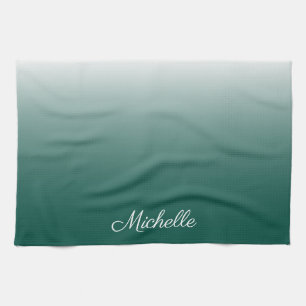 Paño De Cocina Degradado oscuro personalizado verde