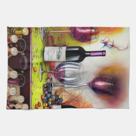 Paño De Cocina Degustación del arte digital colorido