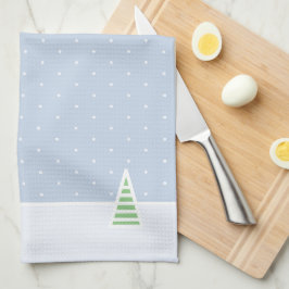 Paño De Cocina Deja que nieve Árbol de invierno pequeño puntos po