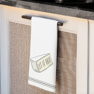 Paño De Cocina Deja que se cuelgue un divertido bollo de queso