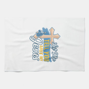 Paño De Cocina Déjame contarte sobre mi camiseta cristiana de Jes