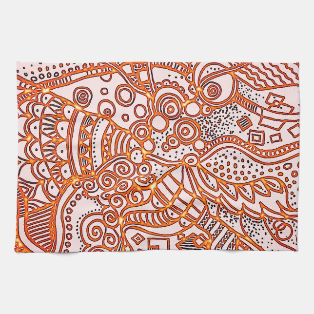 Paño De Cocina Dekoratives Kritzelmuster (Horizontal)