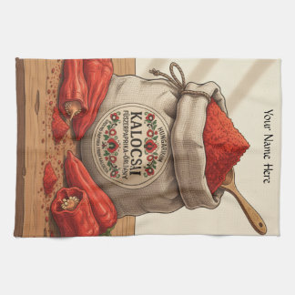 Paño De Cocina Delantal personalizado húngaro Kalocsai Paprika